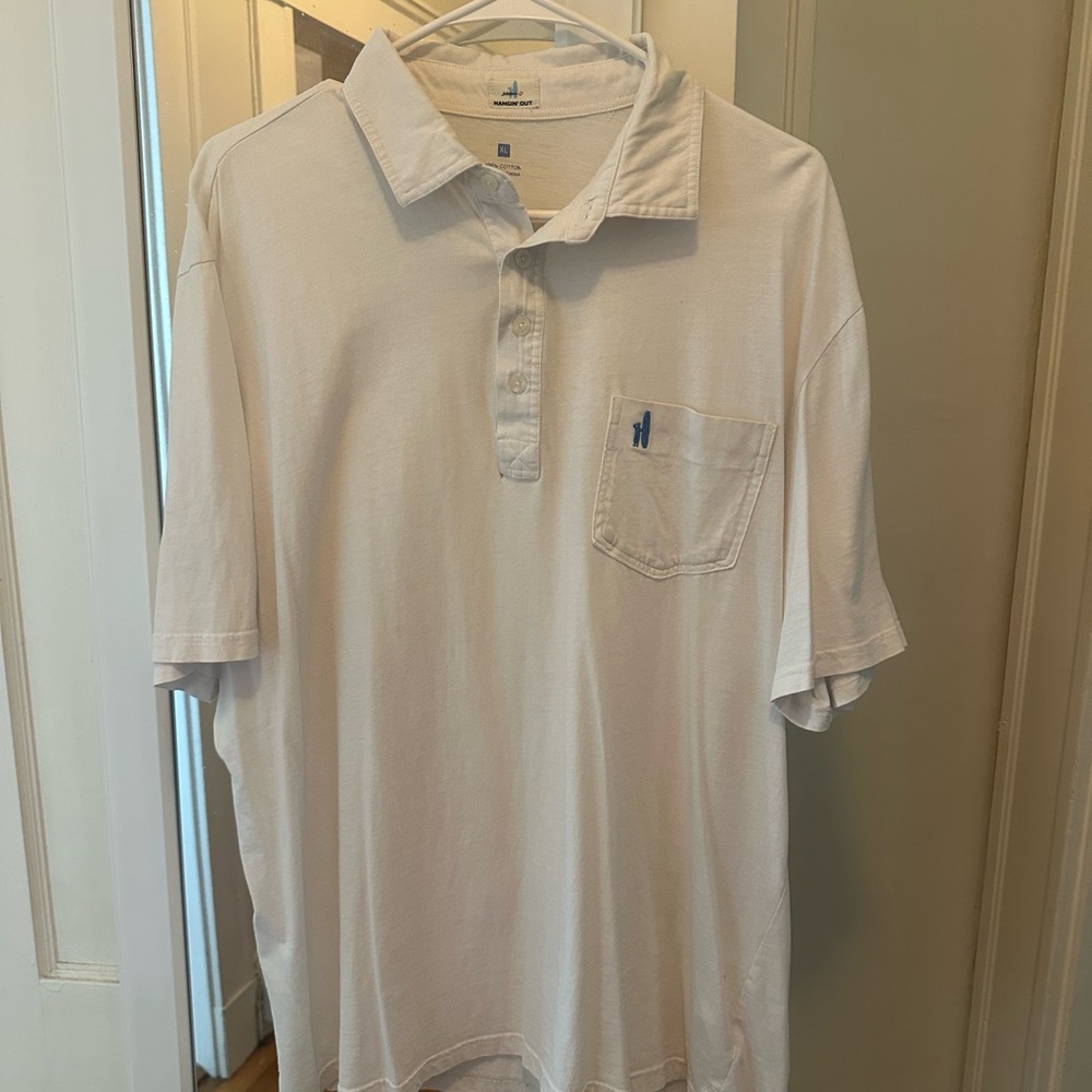 johnnie-O White Polo Shirt Classic Style